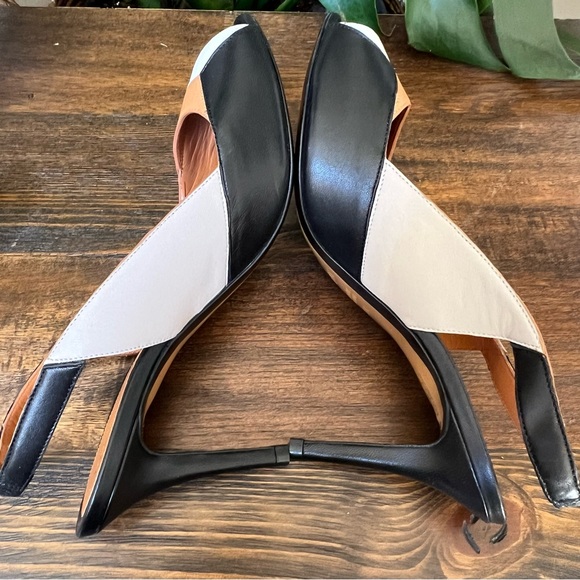 NEW!! FENDI Colorblock Slingback Heels EU 37.5 US7.5 - Picture 8 of 15